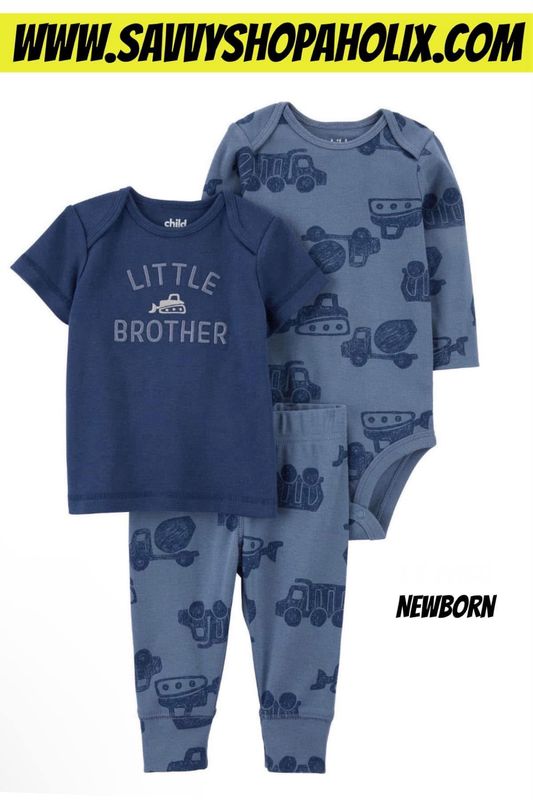 Carter’s 3pc Cotton Outfit- Little Brother