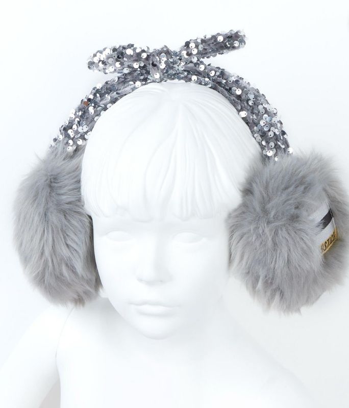 Fluff Sequin Earmuff set By Justice