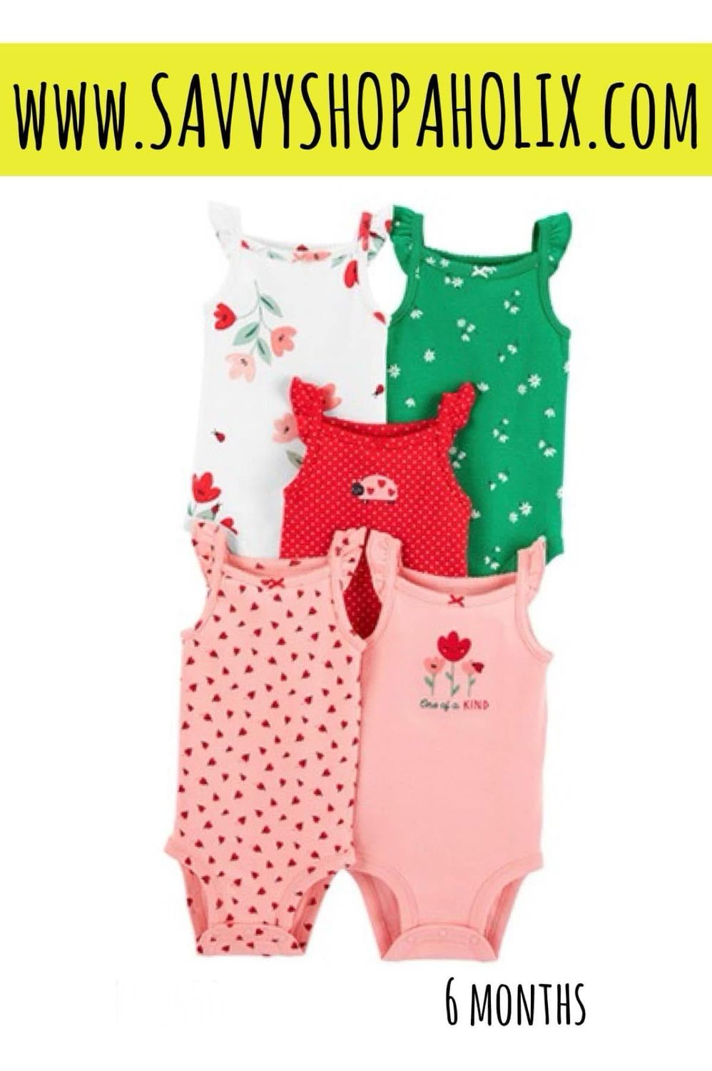 Carter’s 5pk Bodysuit Set- Lady Bird