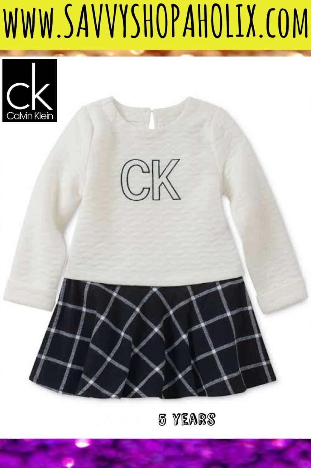 Calvin Klein Back And White Dress