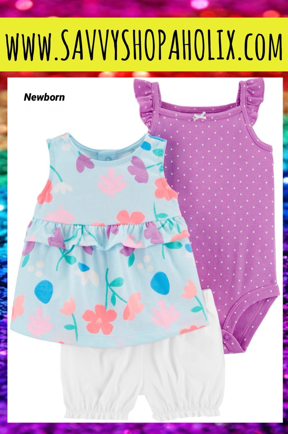 3pc shorts outfit by Carter&#39;s- floral