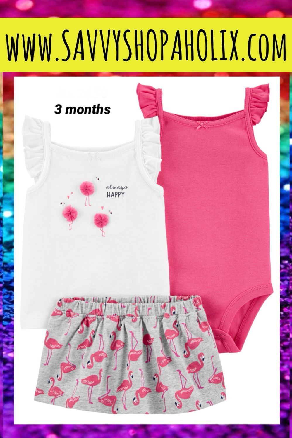 3pc skirt outfit by Carter&#39;s- Always Happy