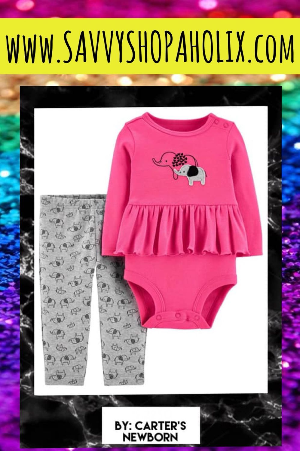 Baby Girl 2pc Set By Carter’s-Elephant
