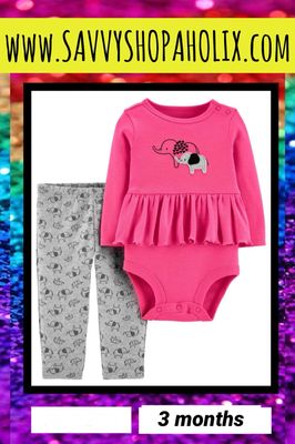 Baby Girl 2pc Set By Carter’s-Elephant