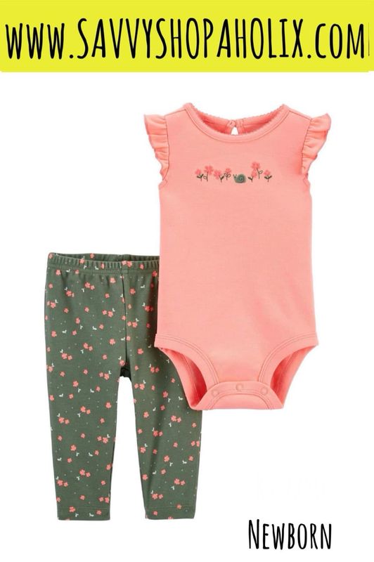 Carter’s 2pc Cotton Bodysuit And Pants Outfit