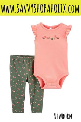Carter’s 2pc Cotton Bodysuit And Pants Outfit