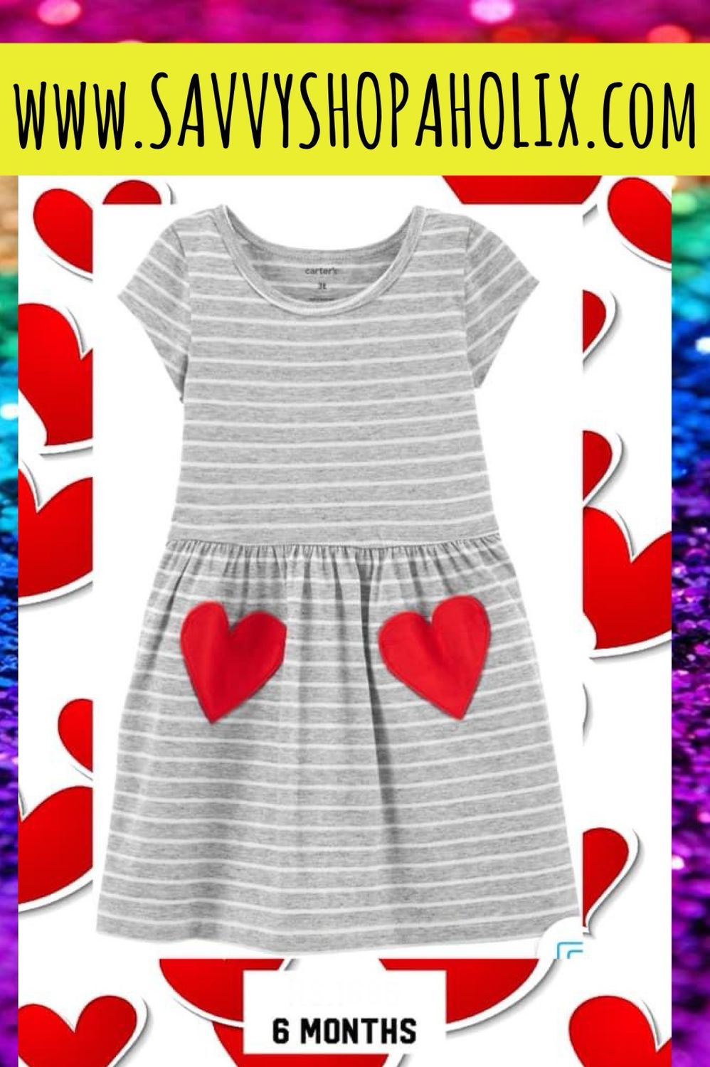 Carter&#39;s Cotton Dress - Hearts