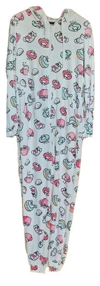 Hooded Weekend Edition Fleece Relaxer Full Body Pajamas With Eye Mask