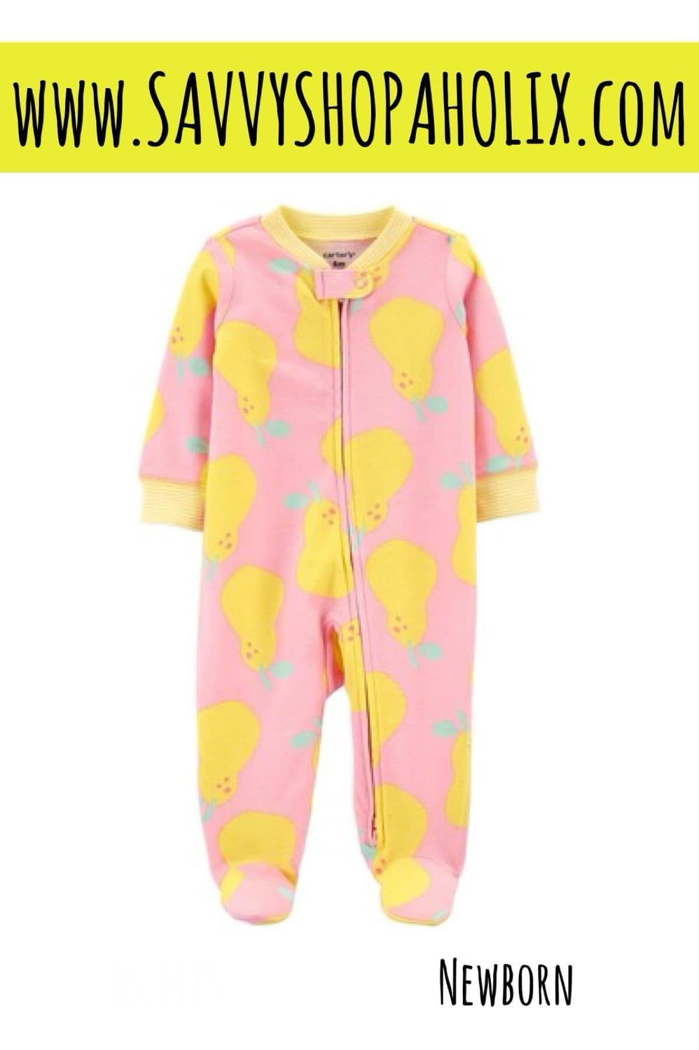 Carter’s Cotton Sleeper- Pears