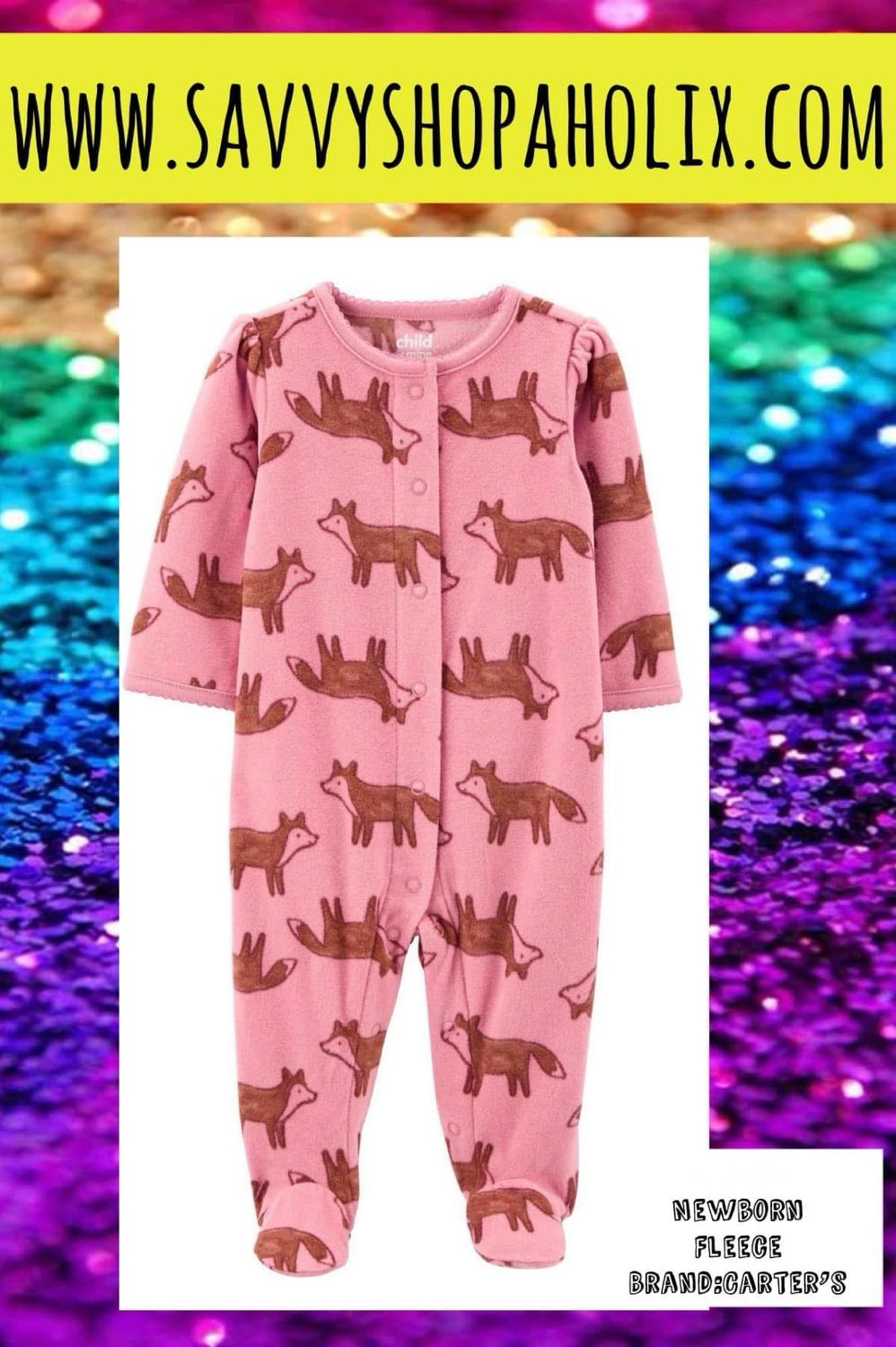 CARTER'S FLEECE ROMPER/SLEEPER