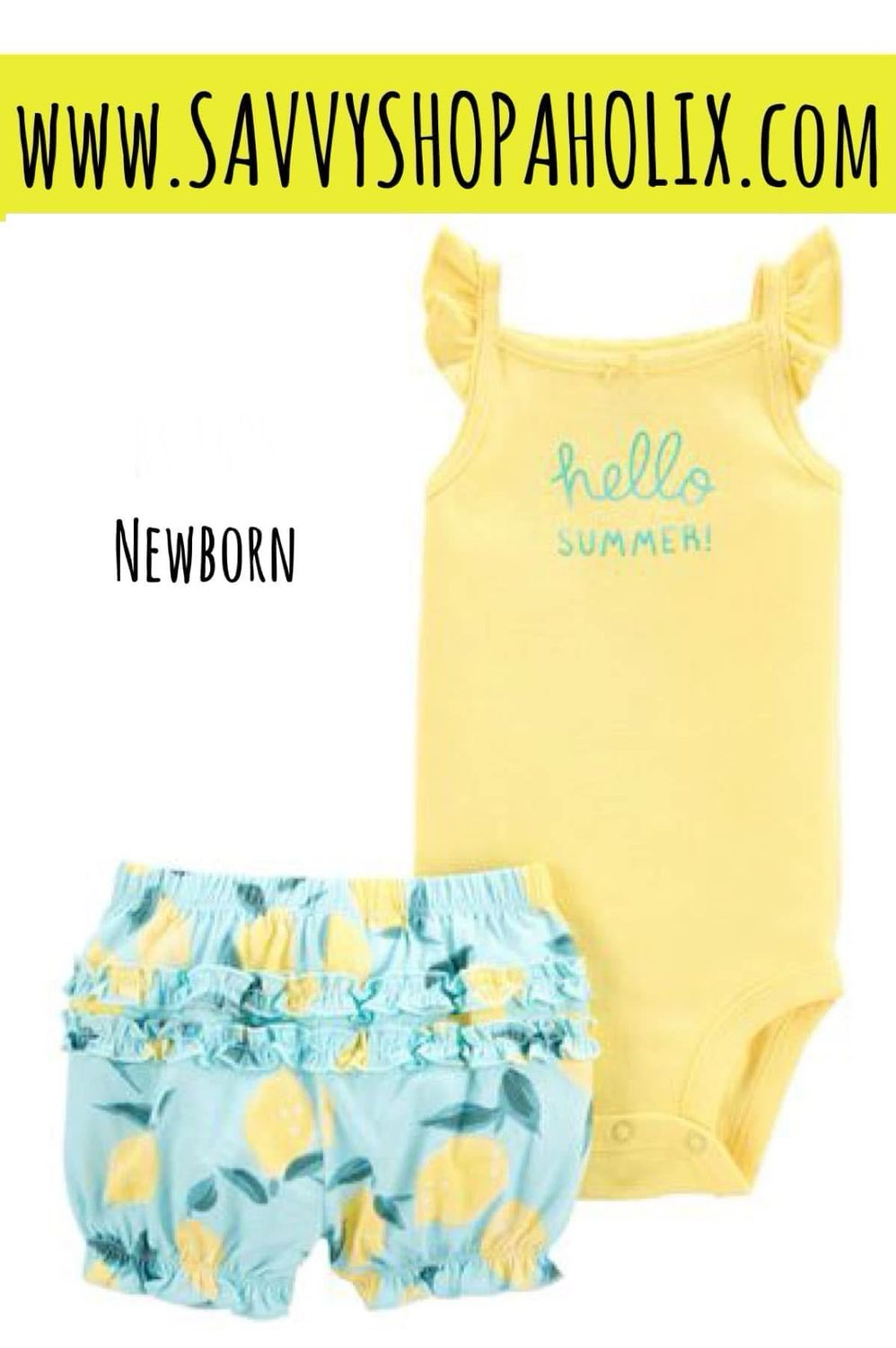 Carter’s 2pc Shorts Outfit-HELLO SUMMER