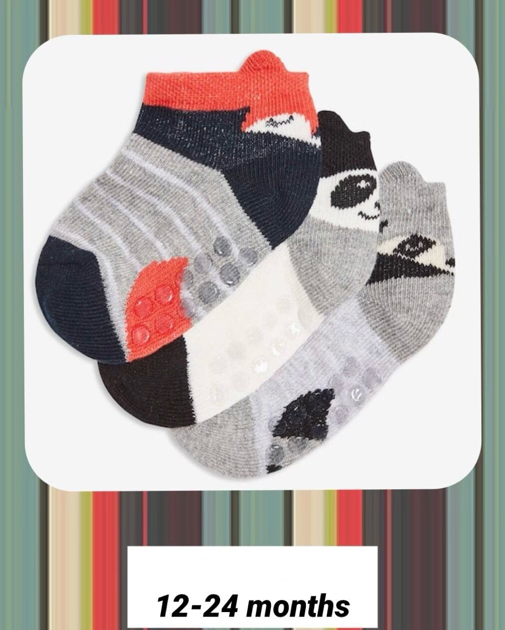 Baby Boys' 3 Pack Animal Print Low-Cut Socks By JOE FREH