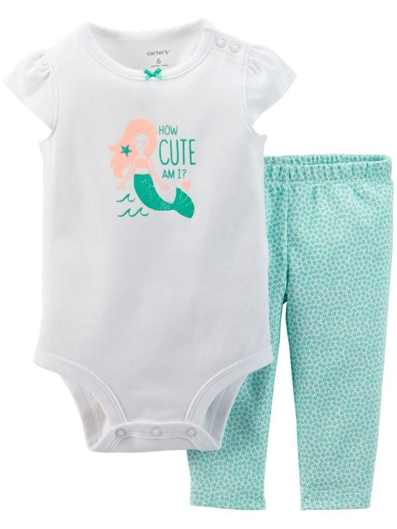 Baby Girl 2pc Outfit By Carter’s-mermaid