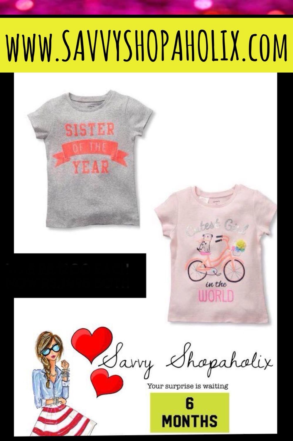 Baby Girl 2pk Tshirts By Carter’s