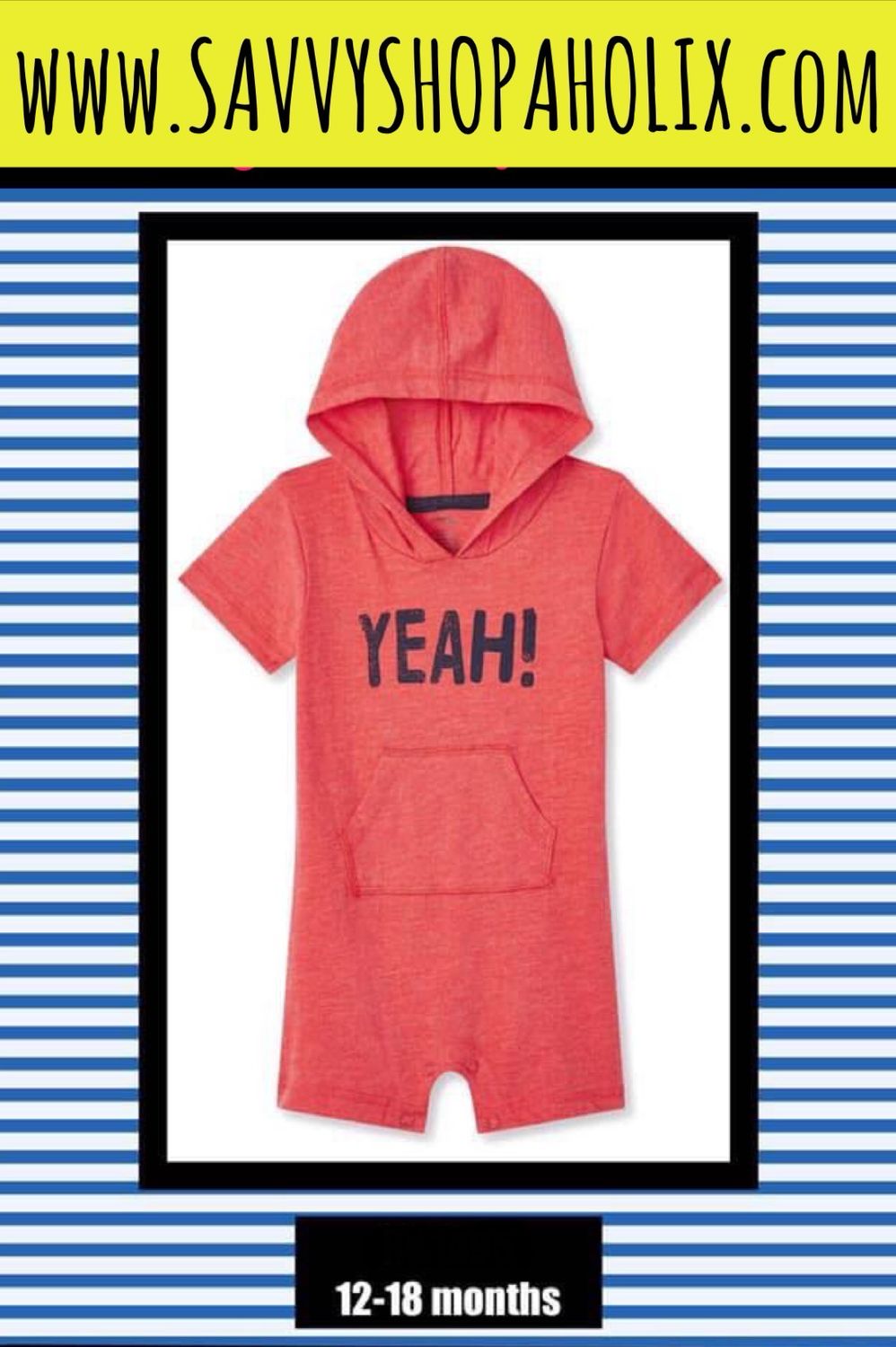 Baby Boy Romper By George- Yeah