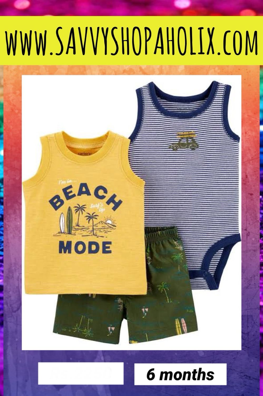3pc Baby Boy Set By Carter’s-Beach Mode