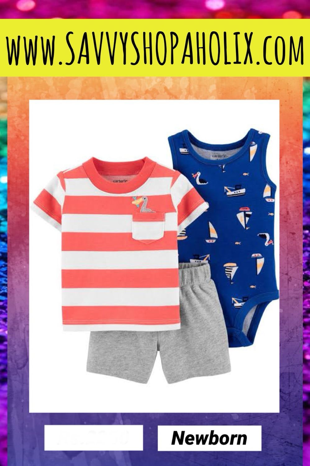 3pc Baby Boy Set By Carter’s-boats