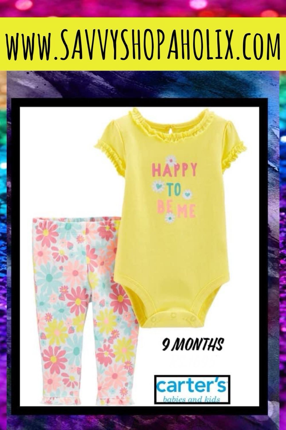 Baby Girl 2pc Set By Carter’s-Happy to be me