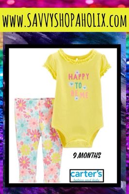 Baby Girl 2pc Set By Carter’s-Happy to be me