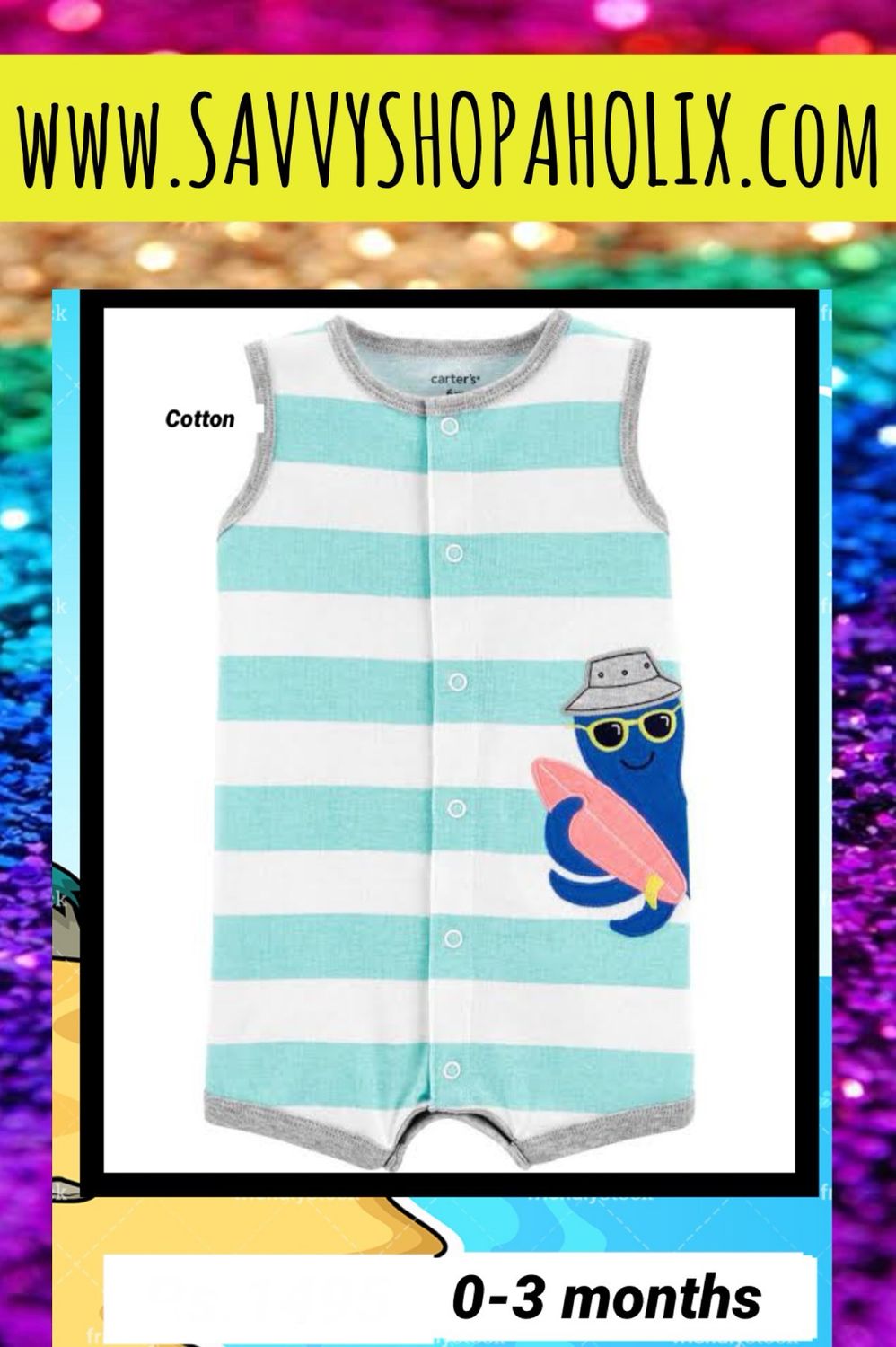 Boys Romper By Carter’s - Octopus