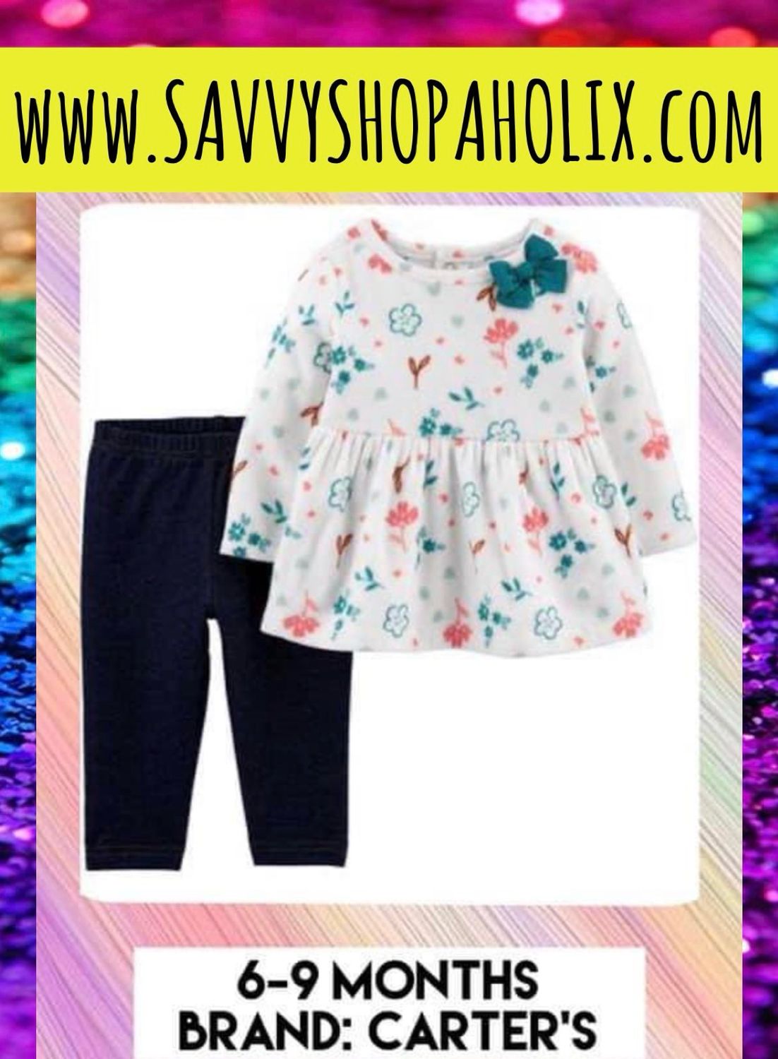 2pc Outfit By Carter’s- Fleece Shirt Cotton Pants