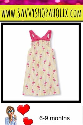 Flamingo Cotton Dress By The Children's Place Flamingo Cotton Dress By The Children's Place
