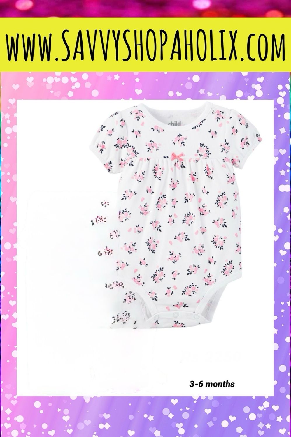 Baby Girl By Carter’s- Floral Bodysuit