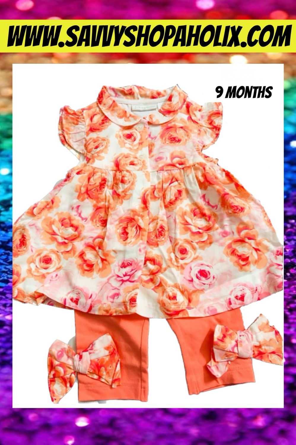 2pc Cotton Dress With Capri Tights