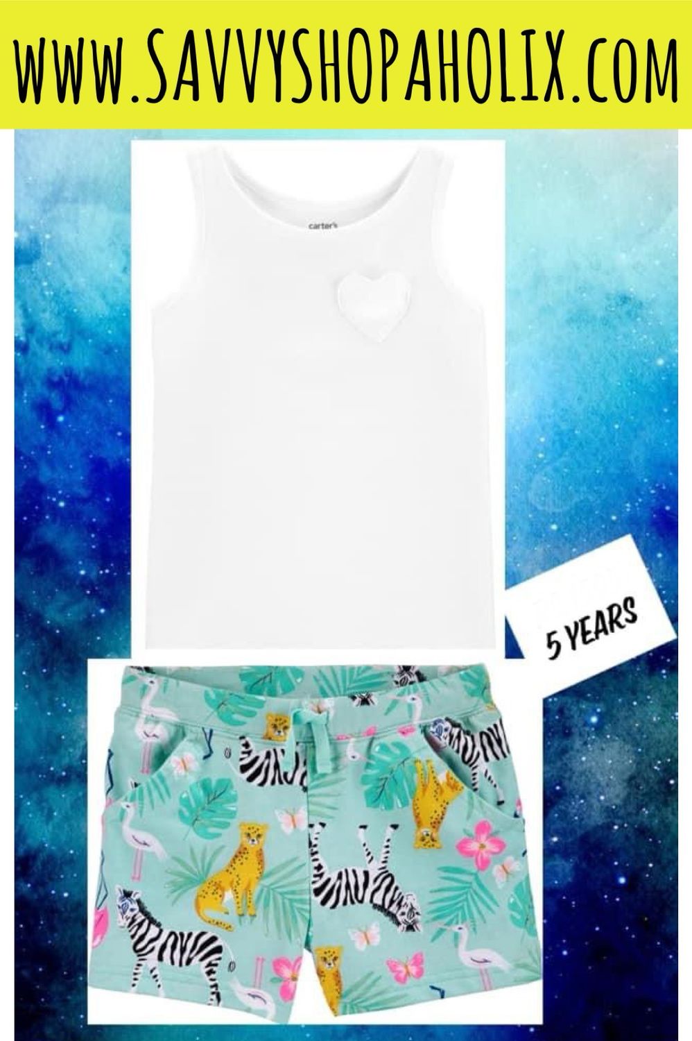 2pc shorts and tank set by Carter's