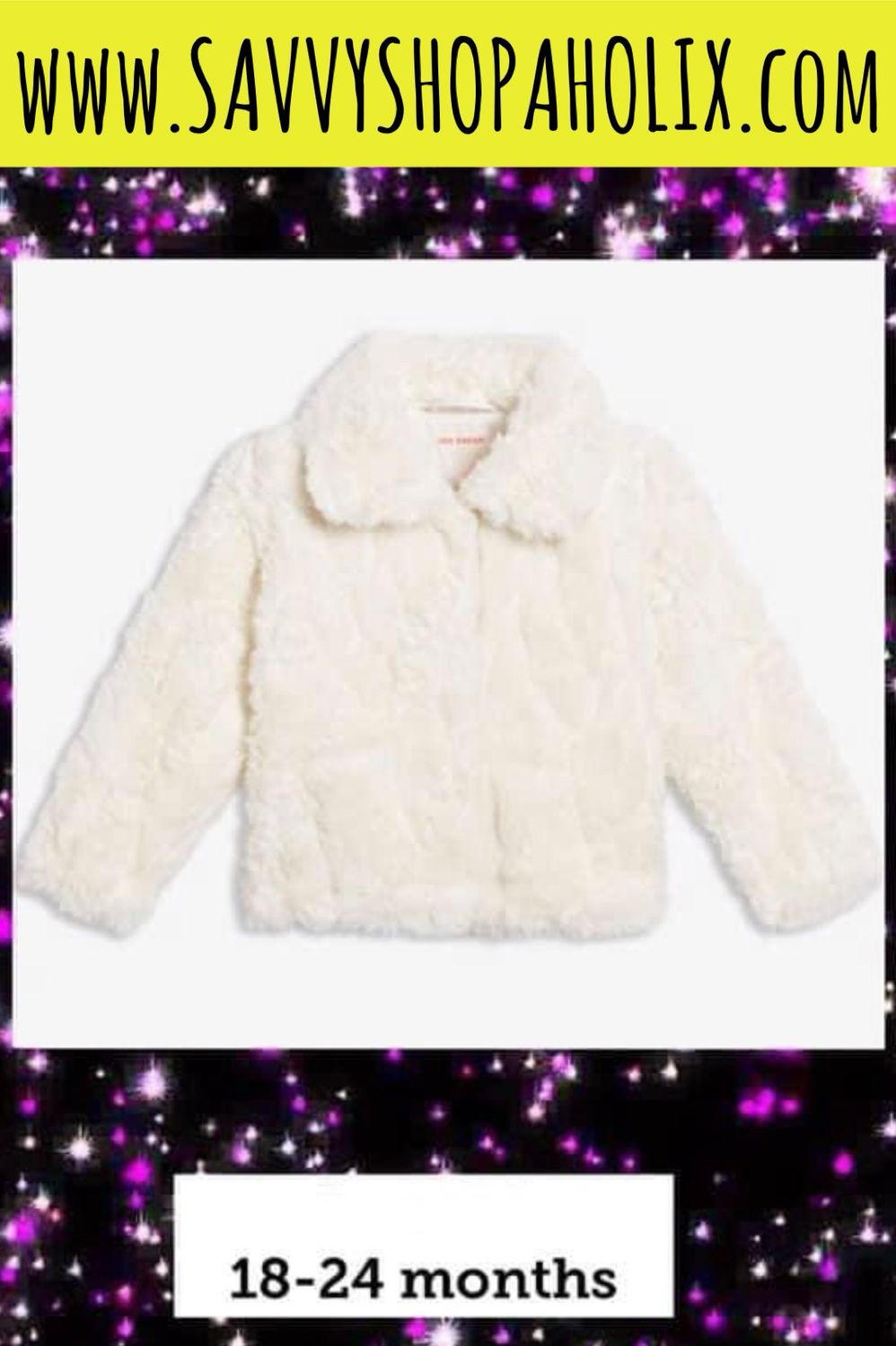 White Faux Fur Cardigan/jacket By Joe Fresh