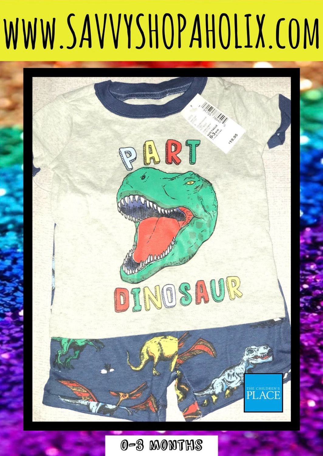 Part Dinosaur 2pc Shorts Outfit By The Children’s Place