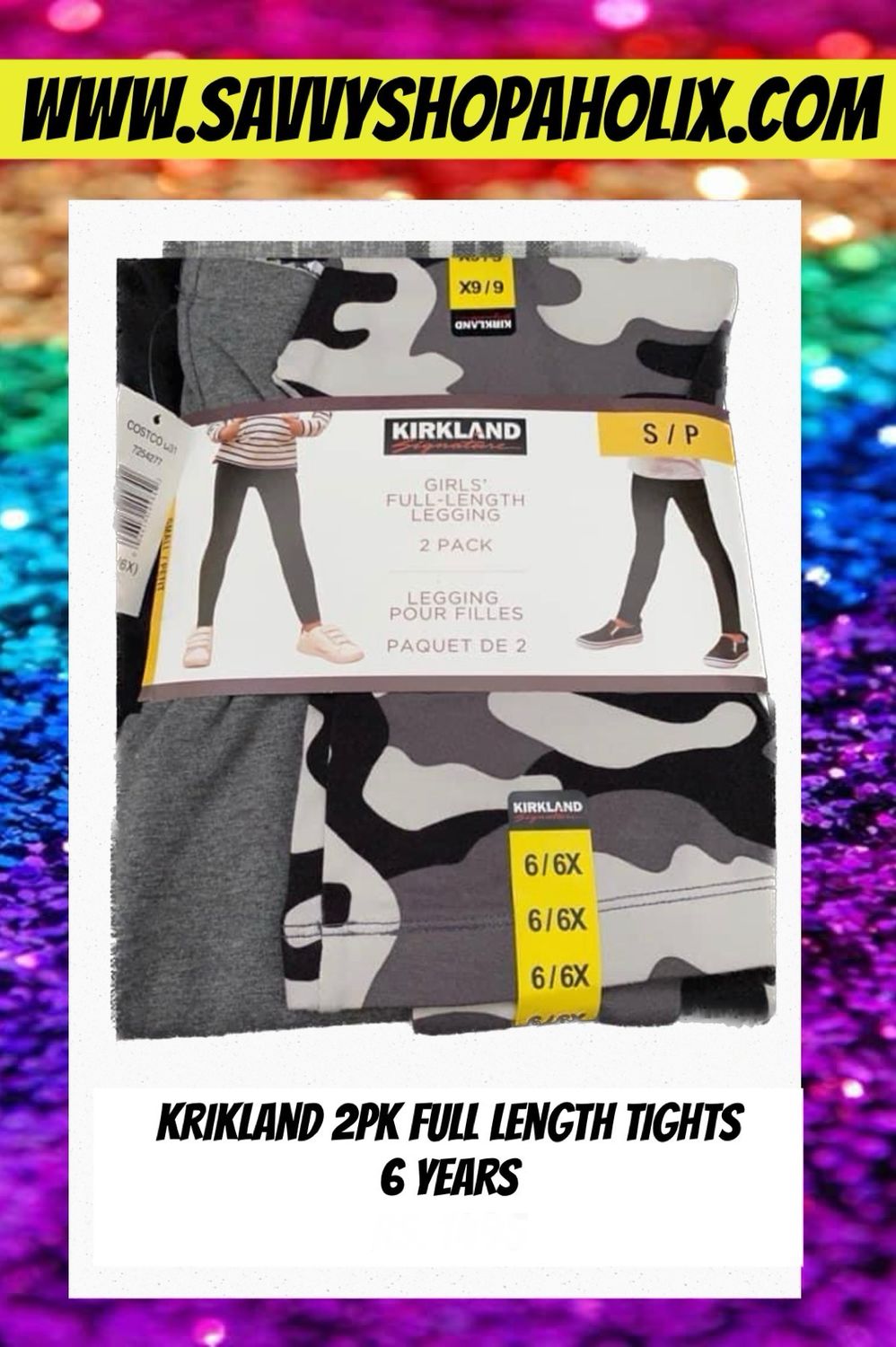Kirkland 2pk Cotton Grey Tights
