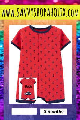 Baby Boy Romper By Carter’s- Anchor