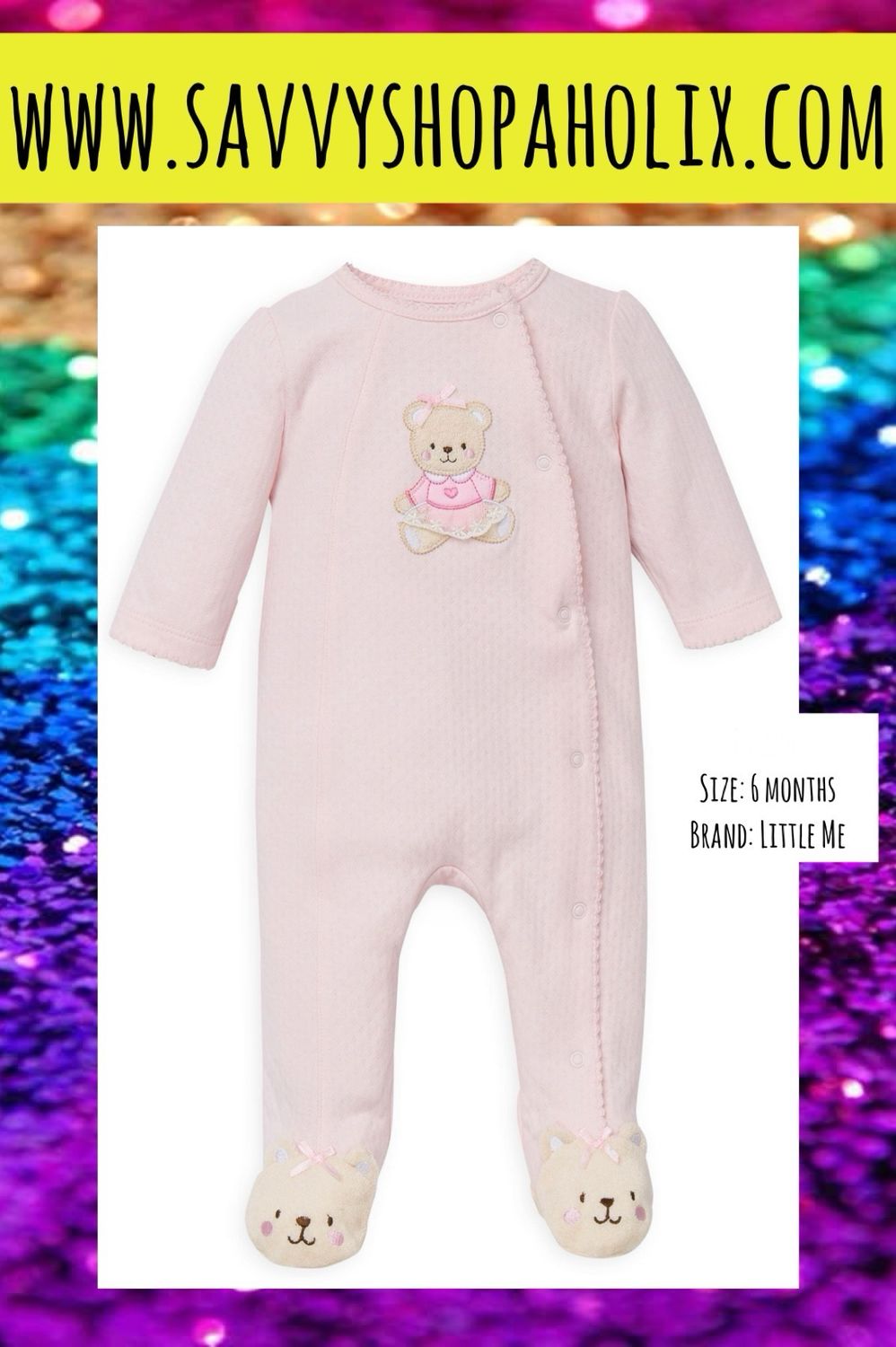 LITTLE ME Cotton Sleeper/romper Teddy