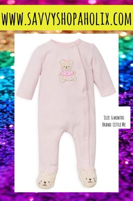 LITTLE ME Cotton Sleeper/romper Teddy