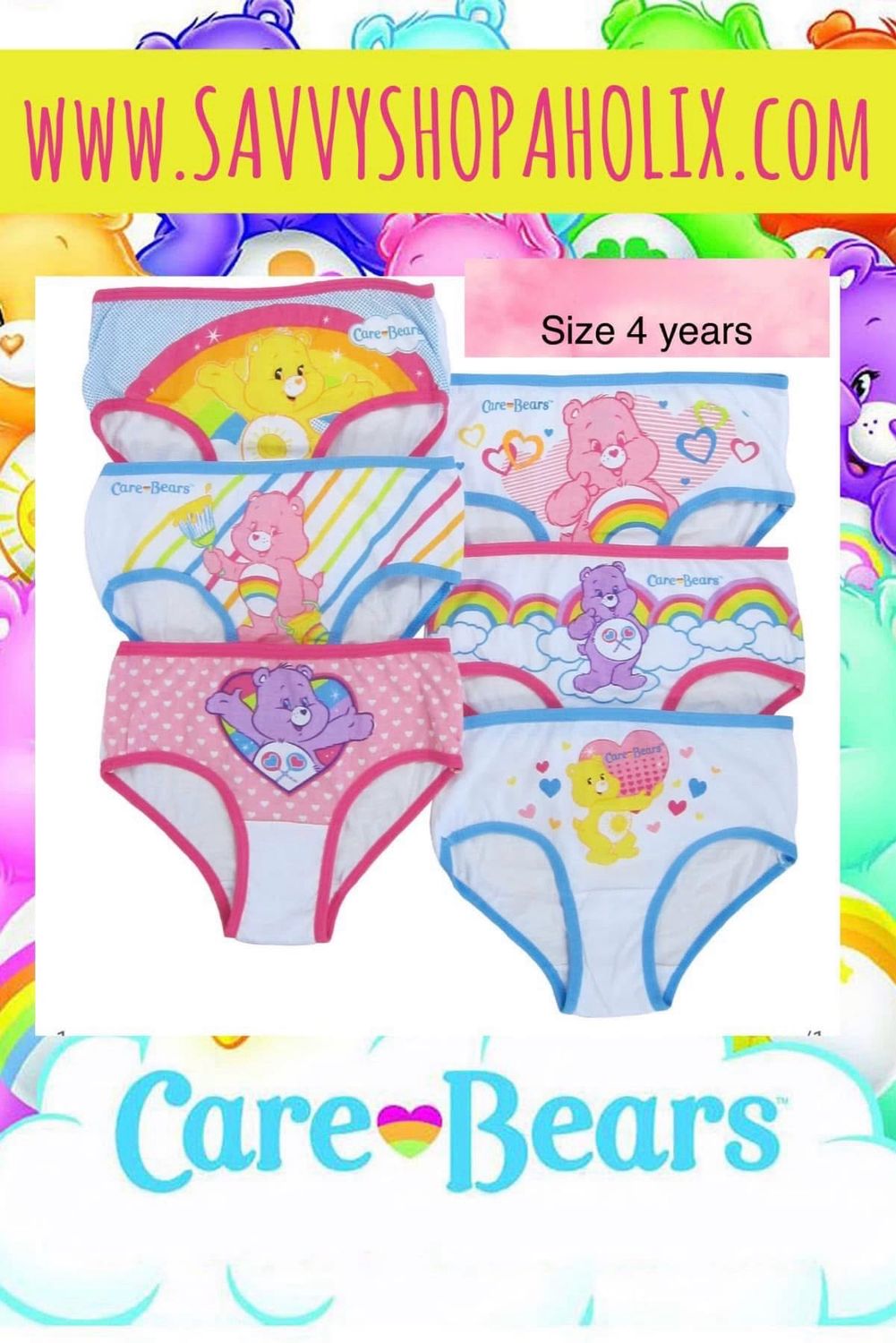 Care Bears 6pk Underwears