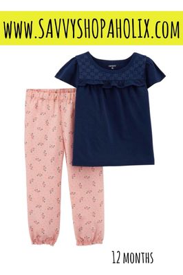 Carter’s 2pc Outfit-floral Joggers