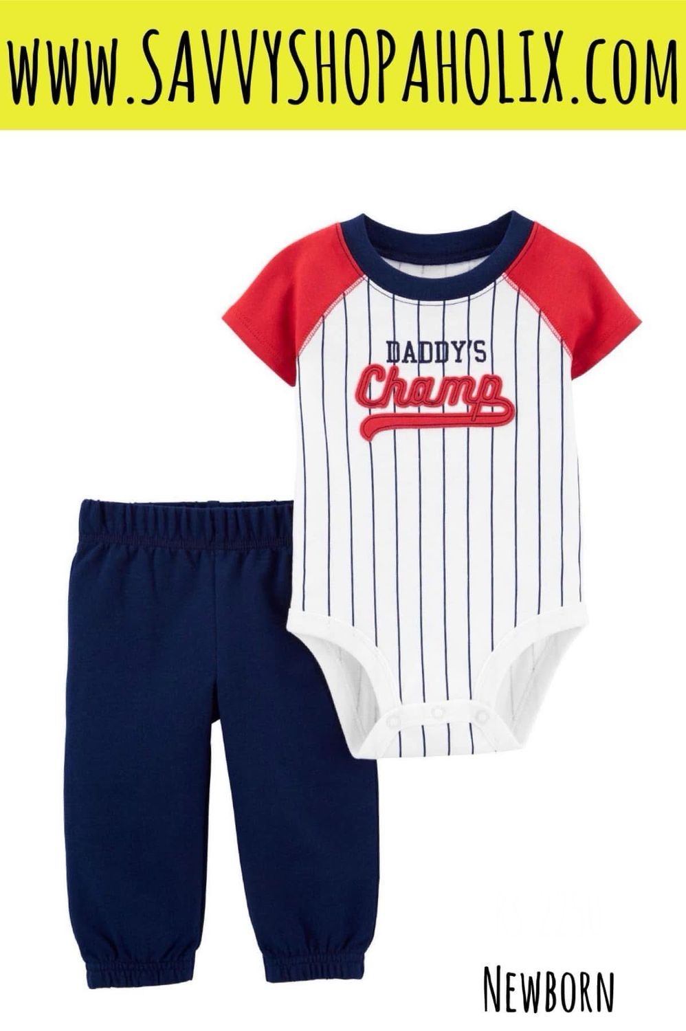 CARTER'S 2PC BODYSUIT PANT SET- DADDY'S CHAMP