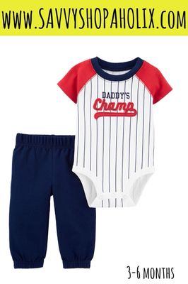 CARTER'S 2PC BODYSUIT PANT SET- DADDY'S CHAMP