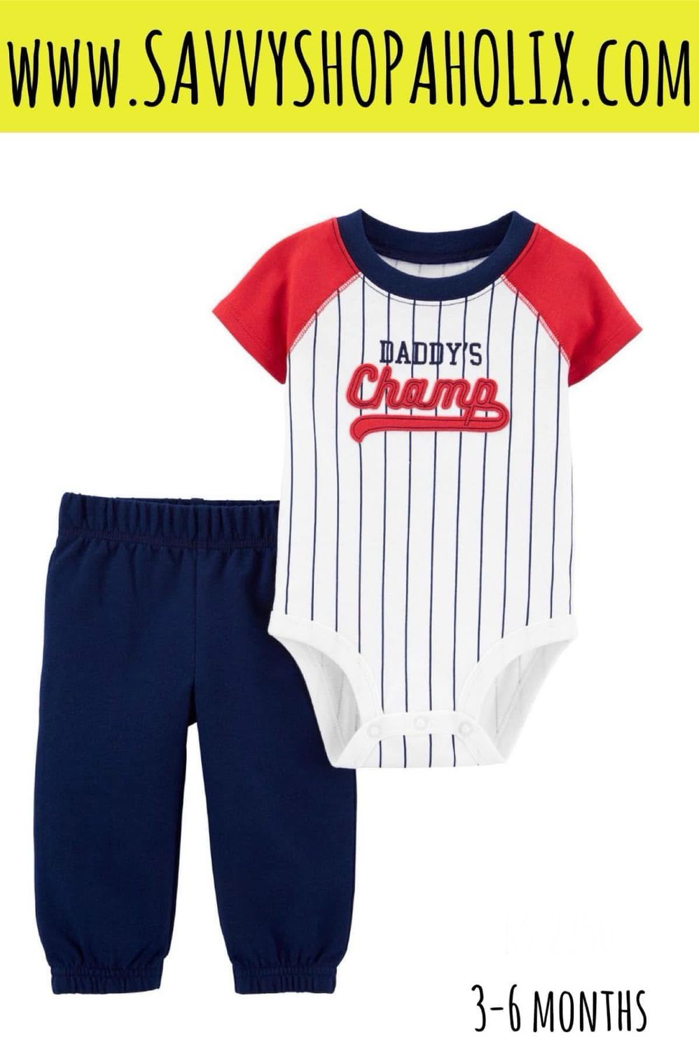 CARTER'S 2PC BODYSUIT PANT SET- DADDY'S CHAMP