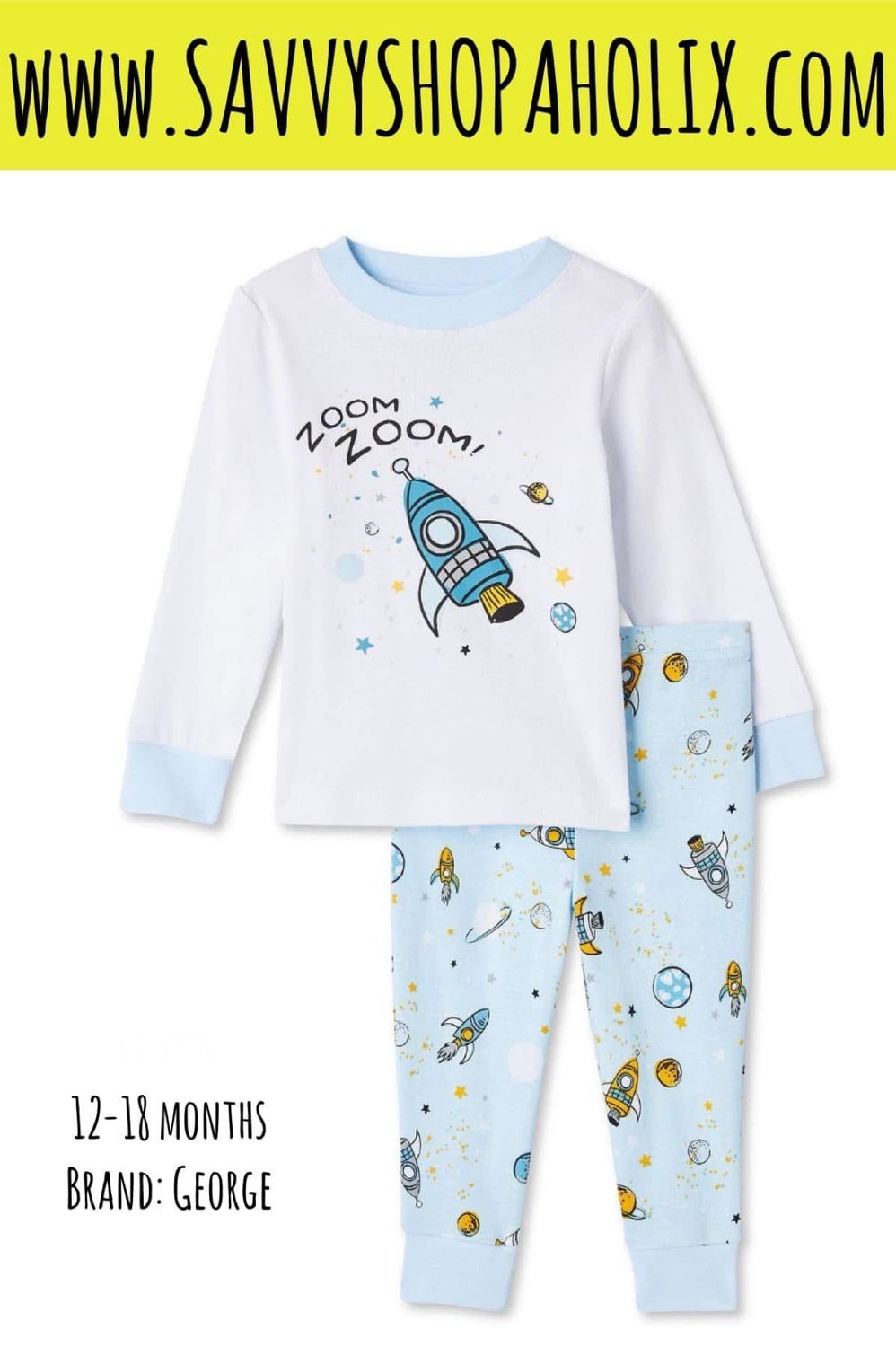 George 2pc Baby Outfit- Zoom Zoom