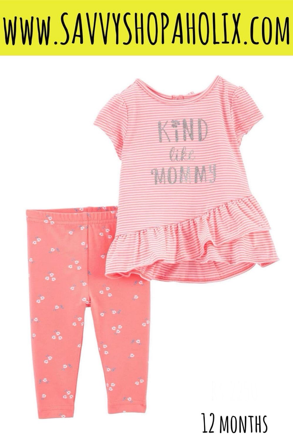 Carter’s 2pc Cotton Outfit- Kind Like Mommy