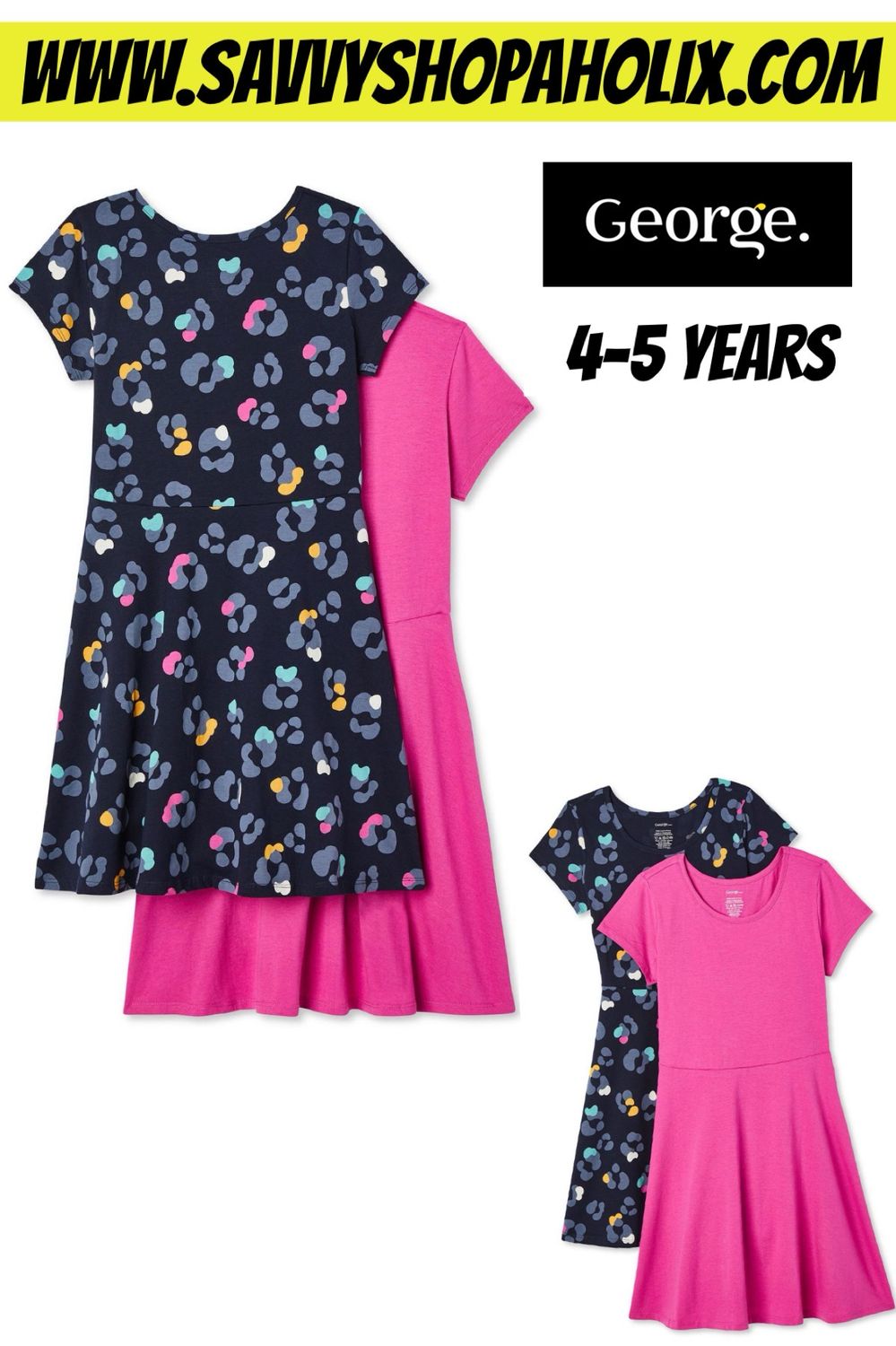 George 2 Pack Cotton Dress