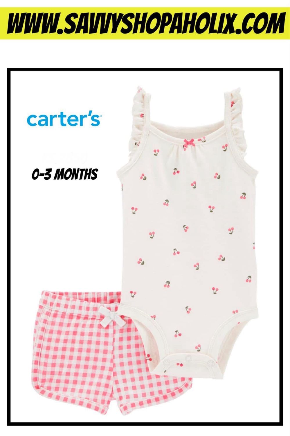 Carter’s 2pc Cotton Outfit- Cherry