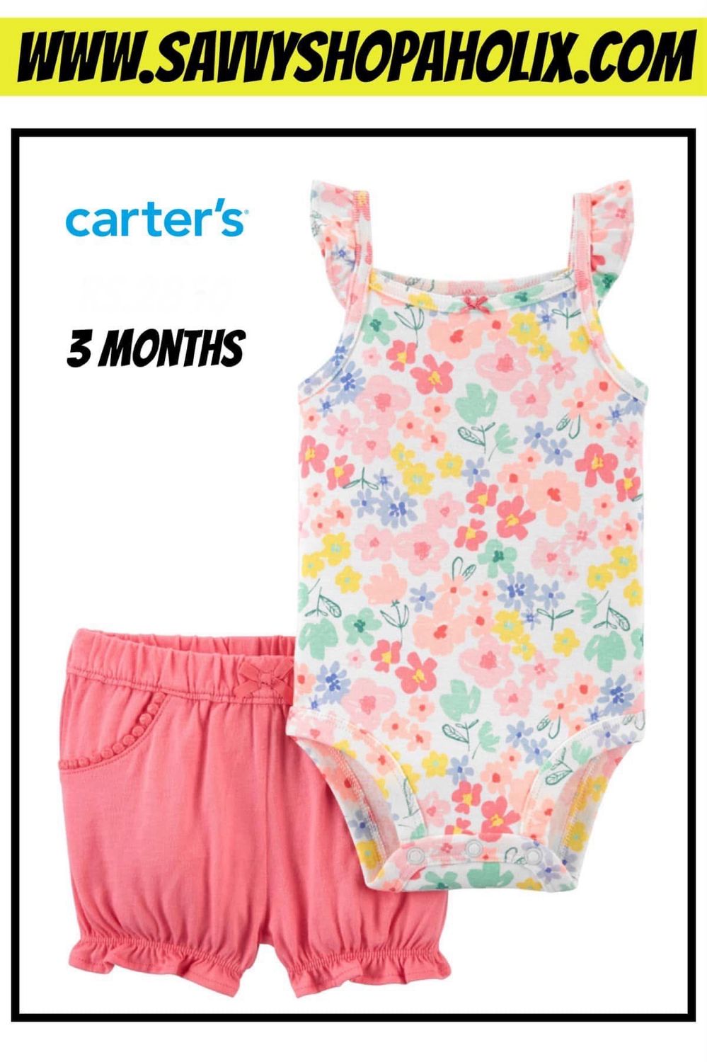 Carter’s 2pc Cotton Outfit- Floral