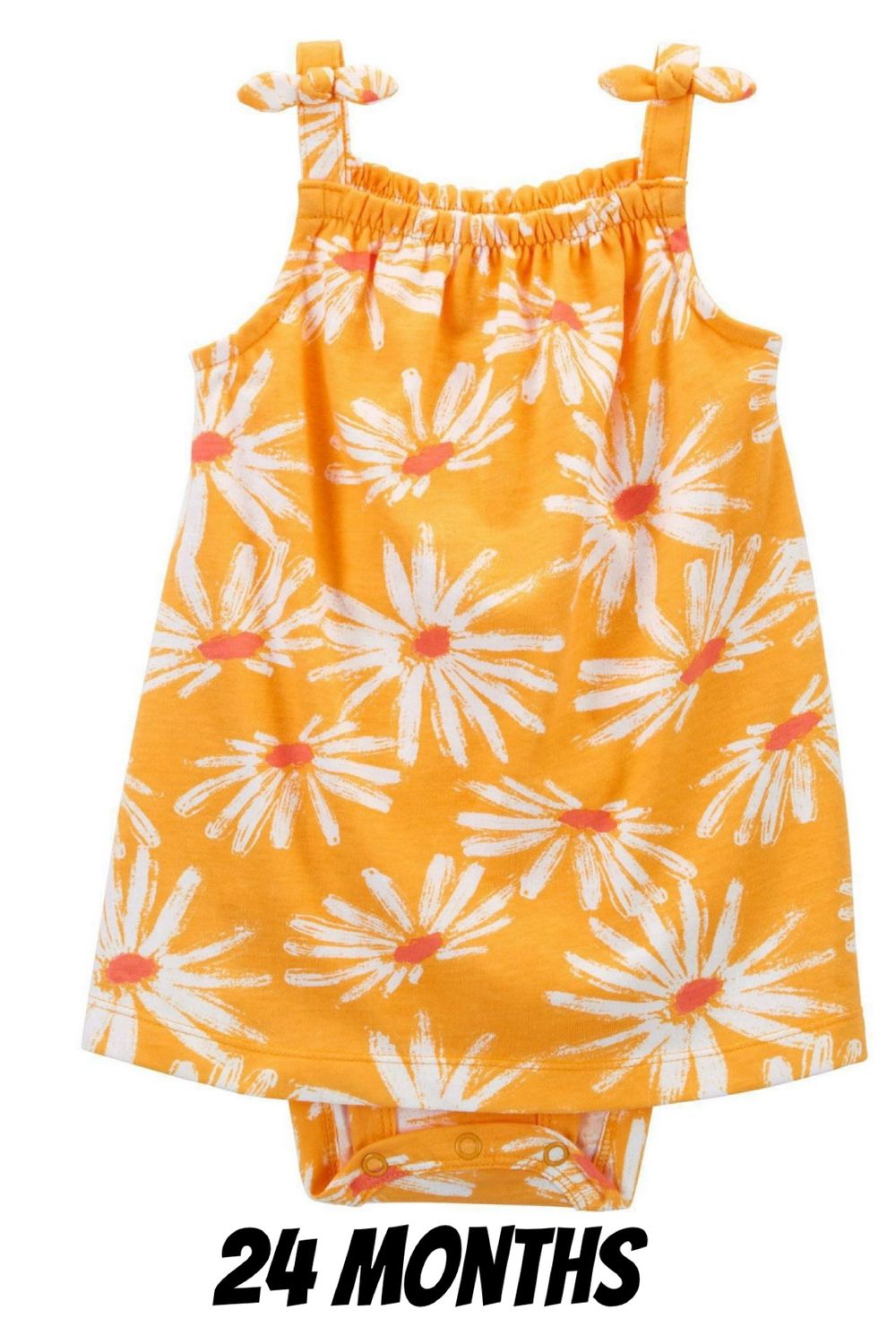 Carter’s Baby Girl Romper-yellow Flowers
