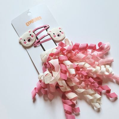 Gymboree 3pc Hair Clips And Hair Tie Set Bear