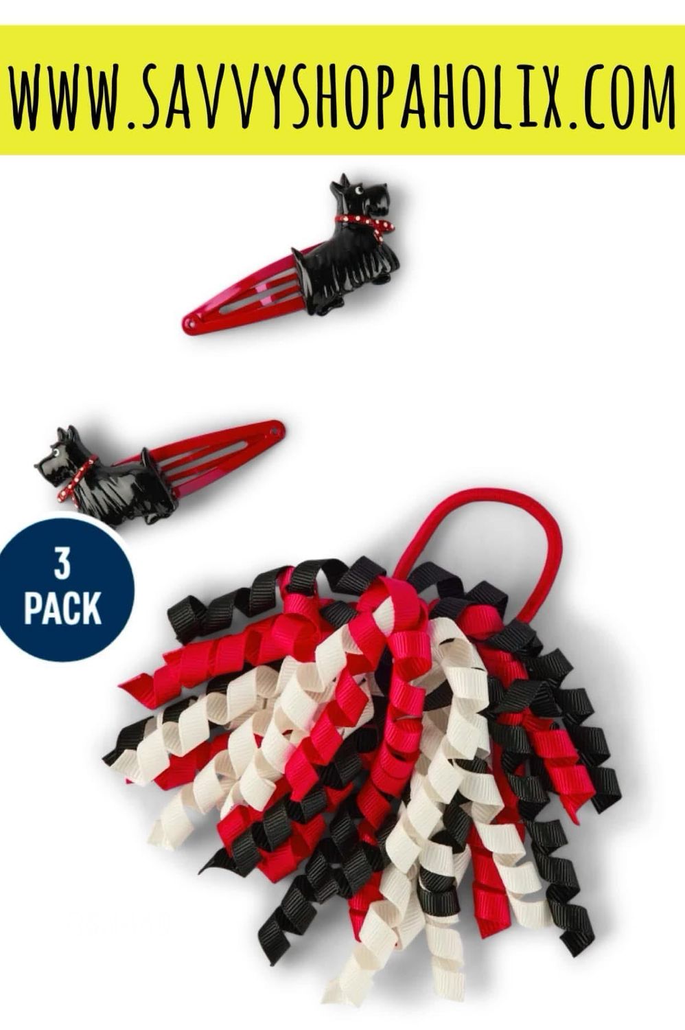 Gymboree 3pc Set Hair Clips And Hair Tie Puppy