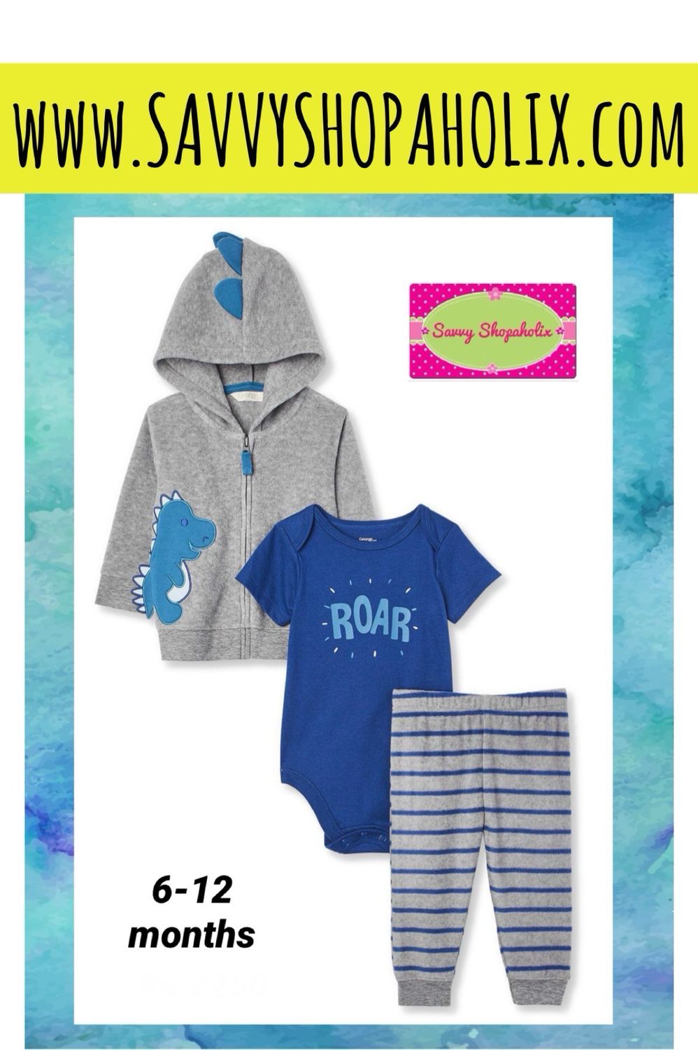 George 3pc Fleece Hoodie Winter Outfit-Roar