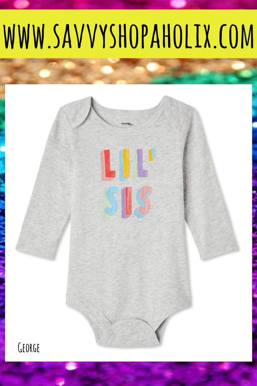 Baby Girl Bodysuit By George- LIL SIS
